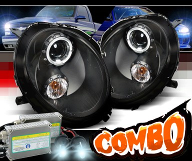 HID Xenon + SPEC-D® Halo Projector Headlights (Black) - 08-12 Mini Cooper Clubman 2dr/3dr