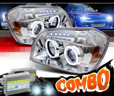 HID Xenon + Sonar® CCFL Halo Projector Headlights - 05-07 Dodge Magnum