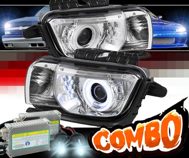 HID Xenon + Sonar® CCFL Halo Projector Headlights - 10-13 Chevy Camaro