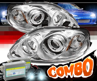 HID Xenon + Sonar® CCFL Halo Projector Headlights - 99-00 Honda Civic