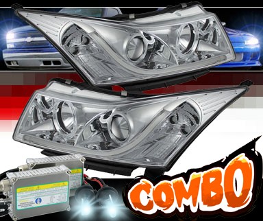 HID Xenon + Sonar® DRL LED Projector Headlights - 11-16 Chevy Cruze