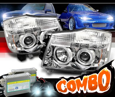 HID Xenon + Sonar® Halo Projector Headlights - 04-07 Nissan Armada