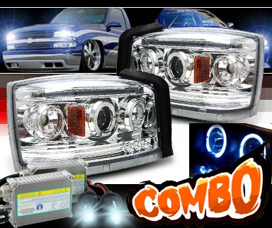 HID Xenon + Sonar® Halo Projector Headlights - 05-07 Dodge Dakota