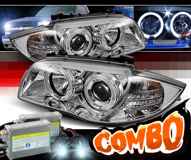 HID Xenon + Sonar® Halo Projector Headlights - 08-12 BMW 128i E82/E88
