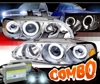 HID Xenon + Sonar® Halo Projector Headlights - 92-95 Honda Civic 2/3dr.