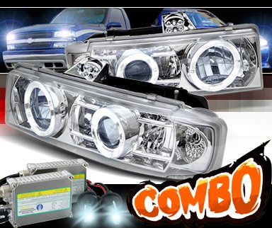 HID Xenon + Sonar® Halo Projector Headlights - 95-04 Chevy Astro Van