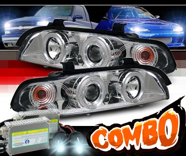 HID Xenon + Sonar® Halo Projector Headlights - 97-00 BMW 528i E39