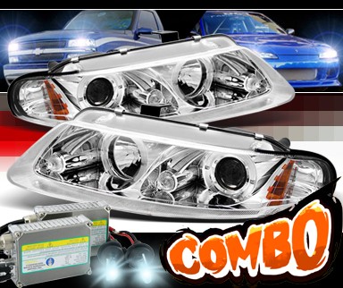 HID Xenon + Sonar® Halo Projector Headlights - 97-00 Dodge Avenger