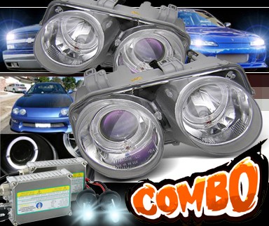 HID Xenon + Sonar® Halo Projector Headlights - 98-01 Acura Integra