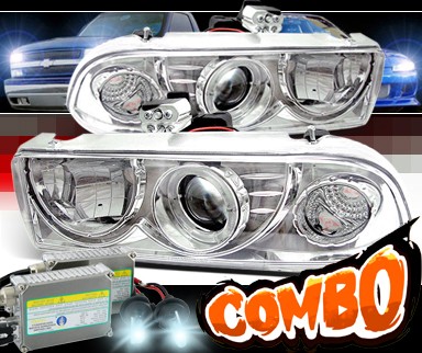 HID Xenon + Sonar® Halo Projector Headlights - 98-04 Chevy S-10 S10