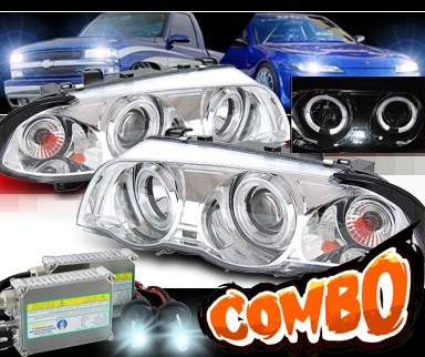 HID Xenon + Sonar® Halo Projector Headlights - 99-01 BMW 328i E46 4dr.
