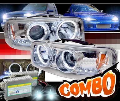 HID Xenon + Sonar® Halo Projector Headlights - 99-06 GMC Sierra