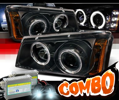HID Xenon + Sonar® Halo Projector Headlights (Black) - 03-06 Chevy Silverado