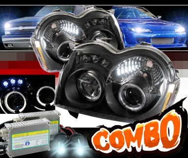 HID Xenon + Sonar® Halo Projector Headlights (Black) - 05-07 Jeep Grand Cherokee