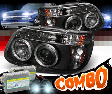 HID Xenon + Sonar® Halo Projector Headlights (Black) - 95-01 Ford Explorer