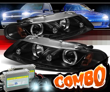 HID Xenon + Sonar® Halo Projector Headlights (Black) - 97-00 Chrysler Sebring 2dr. Coupe