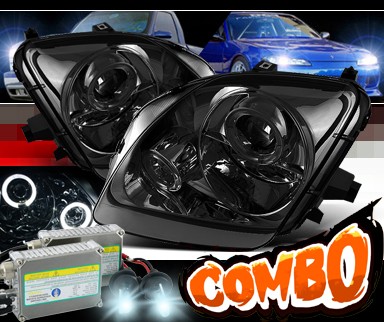 HID Xenon + Sonar® Halo Projector Headlights (Smoke) - 97-01 Honda Prelude