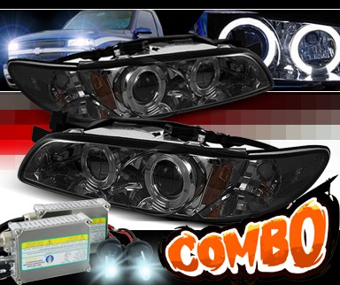 HID Xenon + Sonar® Halo Projector Headlights (Smoke) - 97-03 Pontiac Grand Prix