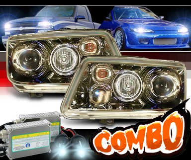 HID Xenon + Sonar® Halo Projector Headlights (Smoke) - 99-04 VW Volkswagen Jetta IV