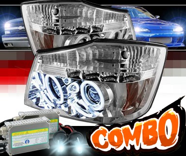 HID Xenon + Sonar® LED CCFL Halo Projector Headlights - 04-07 Nissan Armada