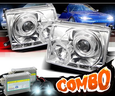 HID Xenon + Sonar® LED Halo Projector Headlights - 97-00 Toyota Tacoma