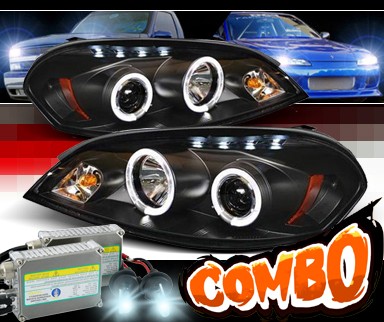 HID Xenon + Sonar® LED Halo Projector Headlights (Black) - 06-13 Chevy Impala
