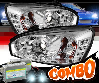 HID Xenon + Sonar® LED Halo Projector Headlights (Chrome) - 04-07 Chevy Malibu