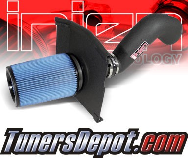 Injen® Power-Flow Cold Air Intake (Wrinkle Black) - 07-08 Chevy Avalanche 5.3L V8 (w/ Heat Shield)