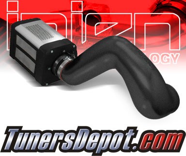 Injen® Power-Flow Cold Air Intake (Wrinkle Black) - 07-08 Chevy Suburban 5.3L V8 (w/ Power-Box)