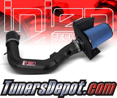 Injen® Power-Flow Cold Air Intake (Wrinkle Black) - 2005 Ford Expedition 5.4L V8 (w/ Heat Shield)