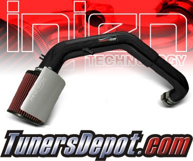 Injen® Power-Flow Cold Air Intake (Wrinkle Black) - 97-06 Jeep Wrangler 4.0L L6 (w/ Heat Shield)