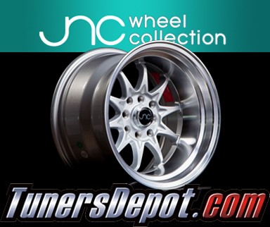 JNC Wheels - 15&quto; JNC003 Silver Machined Lip Rim - 4x100/4x114.3 - 15x8 inch (1 Single Wheel Only)