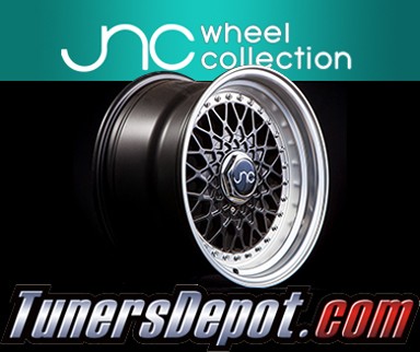JNC Wheels - 15&quto; JNC004 Matte Black Machined Lip Rim - 4x100/4x114.3 - 15x8 inch (1 Single Wheel Only)