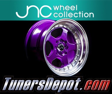 JNC Wheels - 15&quto; JNC010 Candy Purple Machined Lip Rim - 4x100/4x114.3 - 15x9 inch (1 Single Wheel Only)