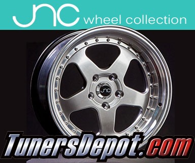 JNC Wheels - 15&quto; JNC010 Hyper Black Machined Lip Rim - 4x100/4x114.3 - 15x8 inch (1 Single Wheel Only)