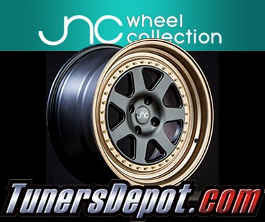 JNC Wheels - 16&quto; JNC048 Matte Black Bronze Lip Rim - 4x100 - 16x8 inch (1 Single Wheel Only)