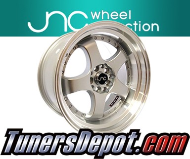 JNC Wheels - 17&quto; JNC017 Silver Machined Lip Rim - 5x100/5x114.3 - 17x9 inch (1 Single Wheel Only)