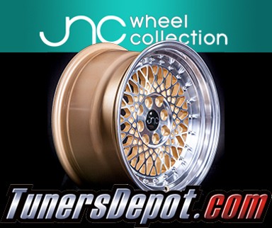 JNC Wheels - 17&quto; JNC031 Gold Machined Face Rim - 4x100/4x114.3 - 17x9 inch (1 Single Wheel Only)