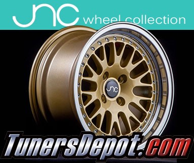 JNC Wheels - 18&quto; JNC001 Gold Machined Lip Rim - 5x100/114.3 - 18x9.5 inch (1 Single Wheel Only)