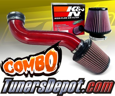 K&N® Air Filter + CPT® Cold Air Intake Extension (Red) - 08-10 Cadillac CTS 4dr 3.6L V6
