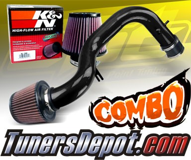 K&N® Air Filter + CPT® Cold Air Intake System (Black) - 01-03 Acura CL 3.2 Type-S 3.2L V6 (AT)