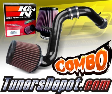 K&N® Air Filter + CPT® Cold Air Intake System (Black) - 01-03 Dodge Stratus R/T 3.0L V6 