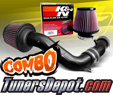K&N® Air Filter + CPT® Cold Air Intake System (Black) - 02-06 Nissan Sentra Spec-V SE-R 2.5L 4cyl