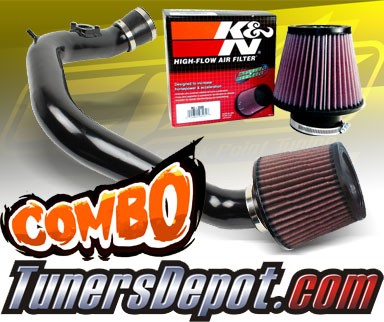 K&N® Air Filter + CPT® Cold Air Intake System (Black) - 03-06 Toyota Matrix XRS 1.8L 4cyl