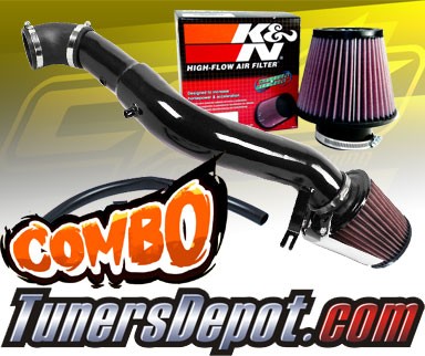 K&N® Air Filter + CPT® Cold Air Intake System (Black) - 05-10 Jeep Grand Cherokee 3.7L V6