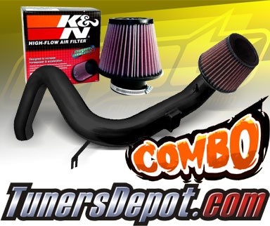 K&N® Air Filter + CPT® Cold Air Intake System (Black) - 06-10 Mitsubishi Eclipse V6 3.8L (MT)