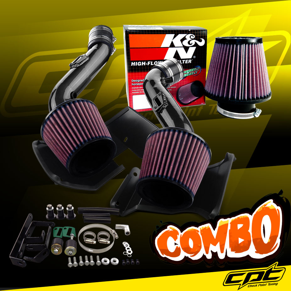 K&N® Air Filter + CPT® Cold Air Intake System (Black) - 07-09 Nissan 350Z V6 3.5L
