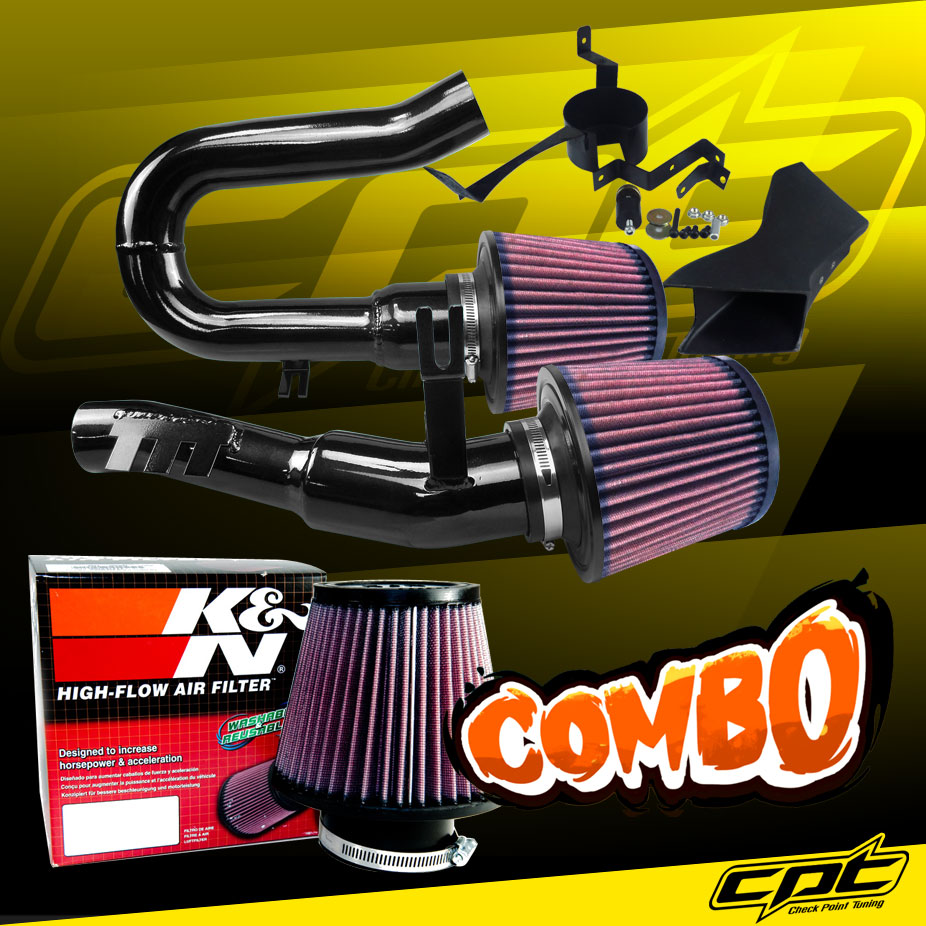 K&N® Air Filter + CPT® Cold Air Intake System (Black) - 07-10 BMW 335i 3.0L L6 E90/E92/E93