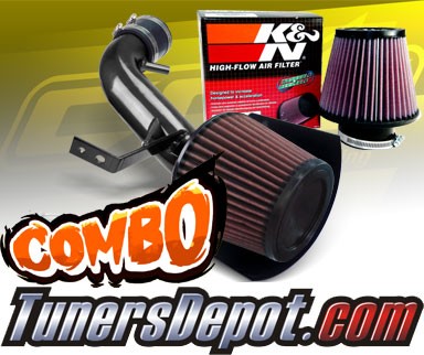 K&N® Air Filter + CPT® Cold Air Intake System (Black) - 07-12 Nissan Altima 2.5L 4cyl