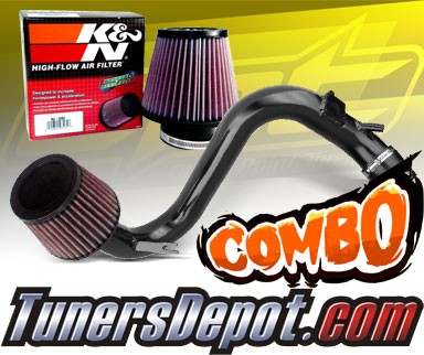 K&N® Air Filter + CPT® Cold Air Intake System (Black) - 07-13 Mazda Mazdaspeed 3 Turbo 2.3L 4cyl